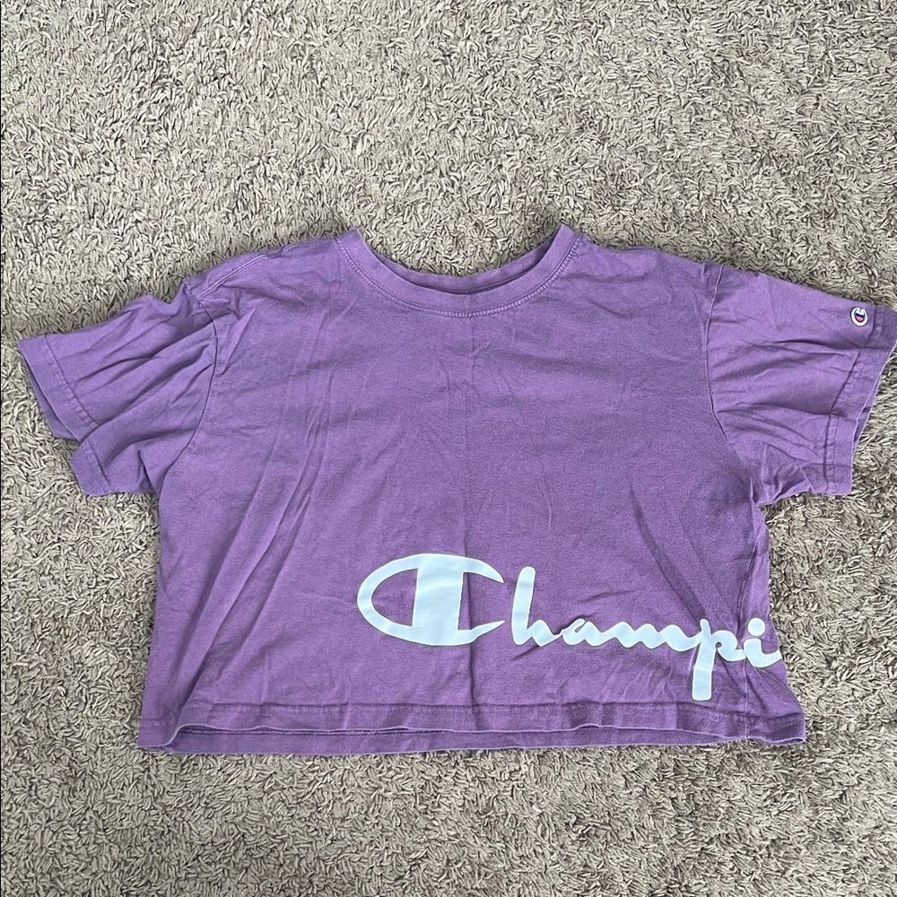 Champion Crop Lavender Purple Tee